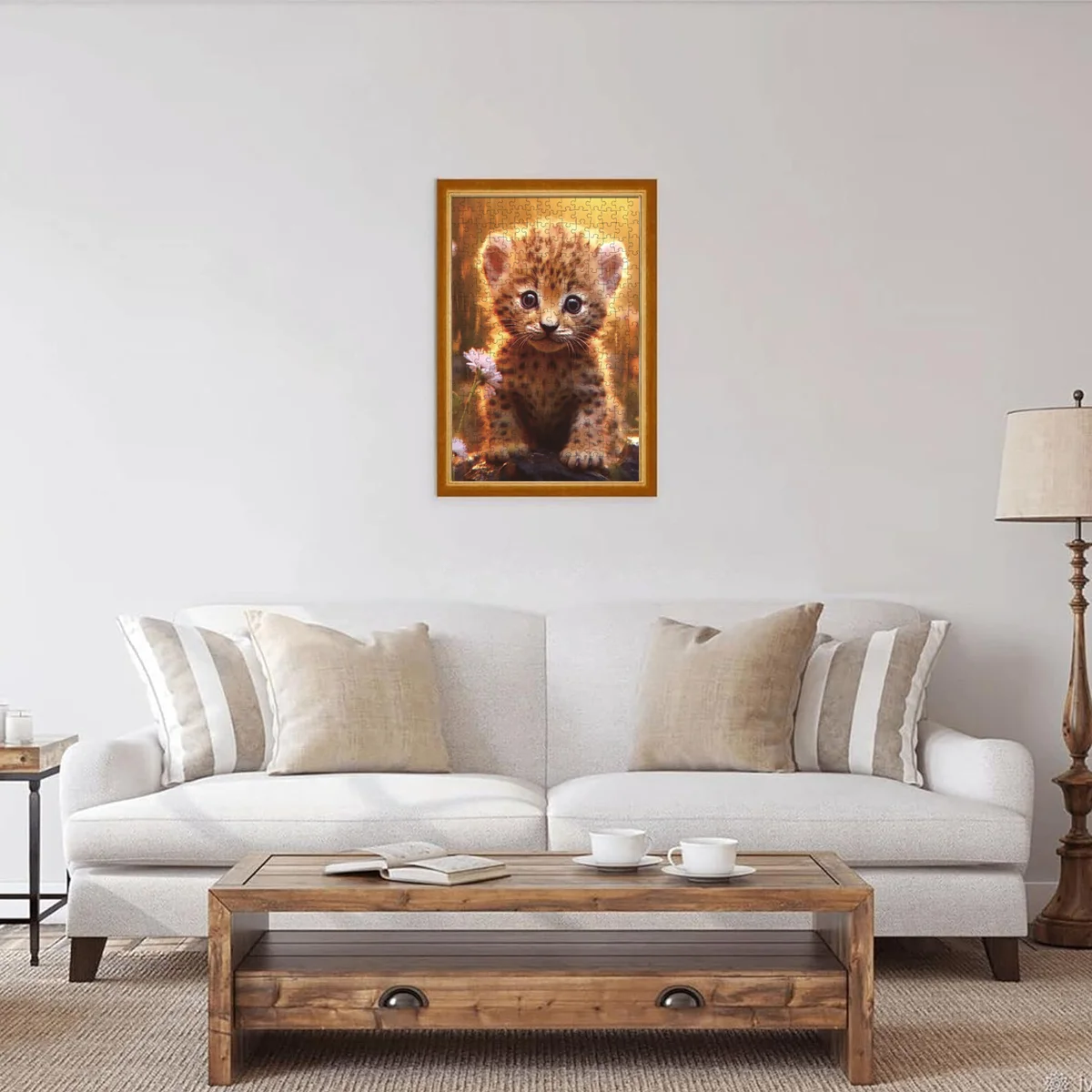 จิ๊กซอว์ปริศนาสําหรับผู้ใหญ่/เด็ก 300 ชิ้นจิ๊กซอว์ปริศนาครอบครัวเกมของเล่นสําหรับตกแต่งบ้านปริศนาสิงโตน้อยน่ารัก