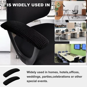 غطاء ذراع كرسي مطاطي من ألياف لدنة لكرسي الكمبيوتر ، غطاء قابل للتمدد ، مقاوم للبقع ، مقاوم للغبار ، 1 زوج أفضل 11 غطاء كرسي مبيعات مع مساند للذراعين - No4