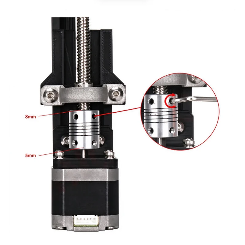 Aluminum Flexible Claw Coupler D19xL25 Suitable for Stepper Motor Couplings Shaft Couplings 3D Printers 3/4/5/6/6.35/7/8/10mm