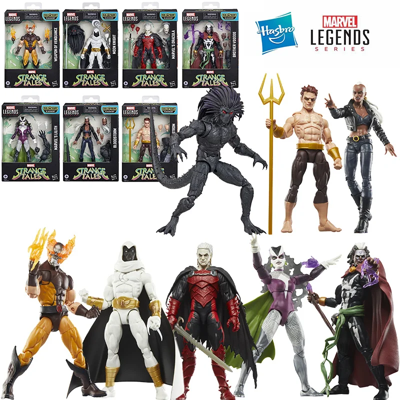 Hasbro Marvel Legends Strange Tales Wolverine Weapon of Vengeance Daimon Hellstrom Moon Knight Dracula Black Hert 7-Pack Figure