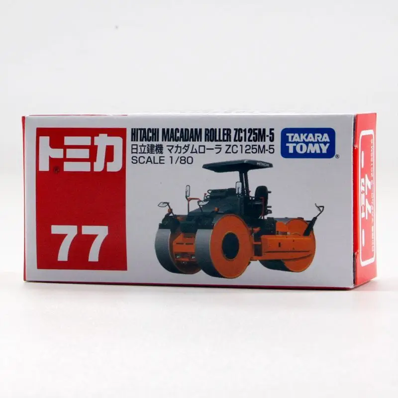 

TAKARA TOMY Tomica Diecast Alloy Car Toy 77 Hitachi Construction Machine Road Roller Grader 188605