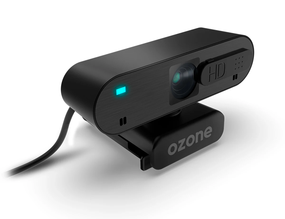 OZONE LIVE X50 Camara - Diseñada para Gaming - Webcam 1080p, 30fps, 2 Microfonos, Autofocus, USB, Negro