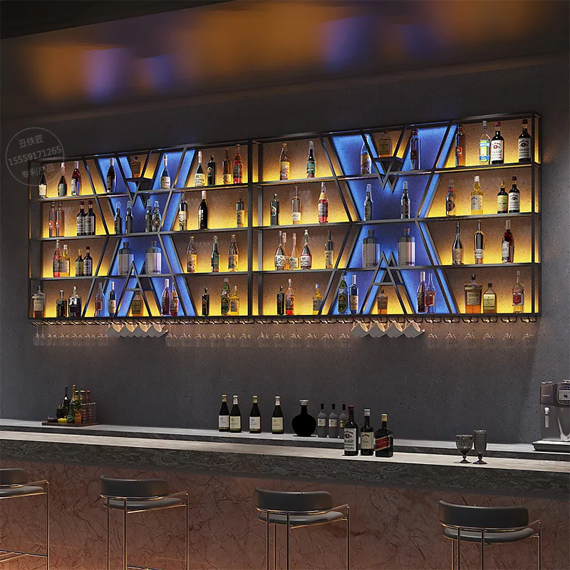 Wine cabinet rack, wall hanging cup display rack