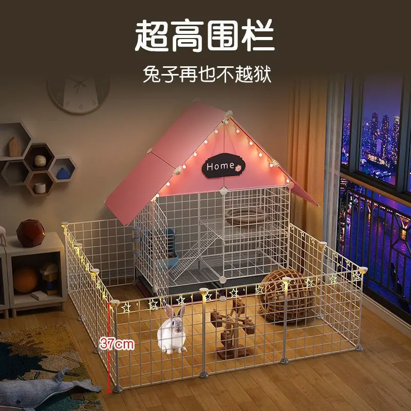 Rabbit Cage Villa Home Indoor Rabbit Nest pulizia fecale automatica Extra Large Dutch Pig and cavia New Pet House