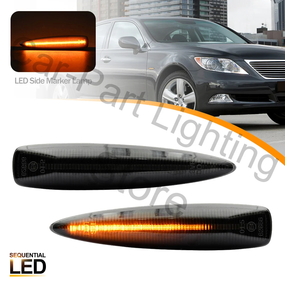 

2X For Lexus IS F LS460L LS600h LX450d LX460 LX570 Led Sequential Amber Turn Signal Indicator Lamps Side Marker Blinkers