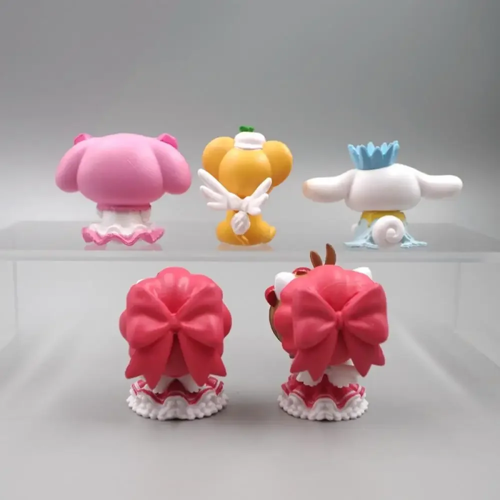 Hello Kitty 5Cm figurka Kawaii Sanrio kartka z Anime Captor Sakura figurki japoński materiał Model prezenty świąteczne zabawki