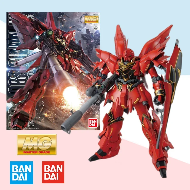 

Bandai Original box MG 1/100 MOBILE SUIT GUNDAM MSN-06S SINANJU full Action Anime PVC model kit Assembly toy gift for kids