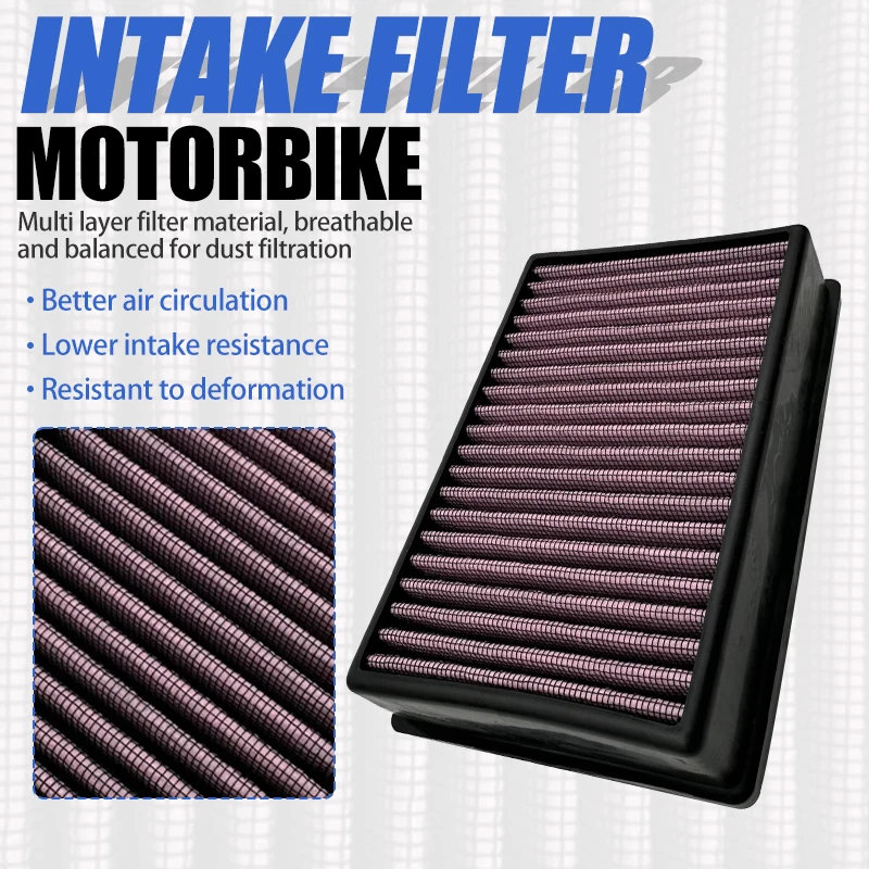 High Flow Intake Air Filter For BMW R1200GS R RS RT 1170cc 1254cc Motorcycle Engine Air Cleaner Element Replacement 13727726799