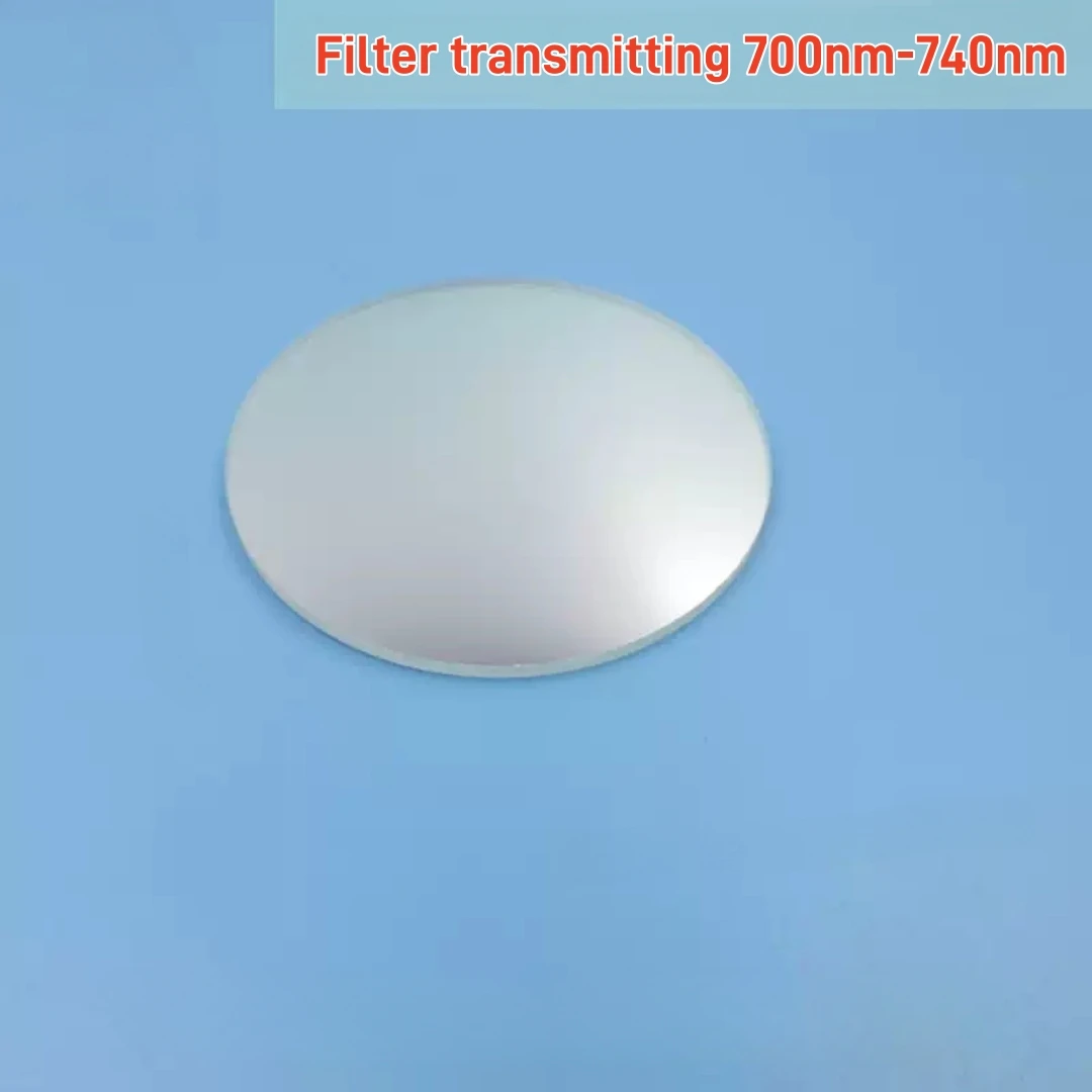 700nm-740nm Bandpass Optical Filter High Transmission Coated Optical Glass Filter Customizable Wavelength Size for Experiment