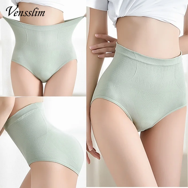 Vensslim New High Waist Underwear Tummy Control Body Shaper Briefs Slimming Women Waist Trainer Belly Control Panties M-XL