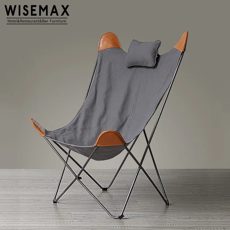 

modern Indoor home living room furniture lazy easy chair leather folding butterfly chair folding chair