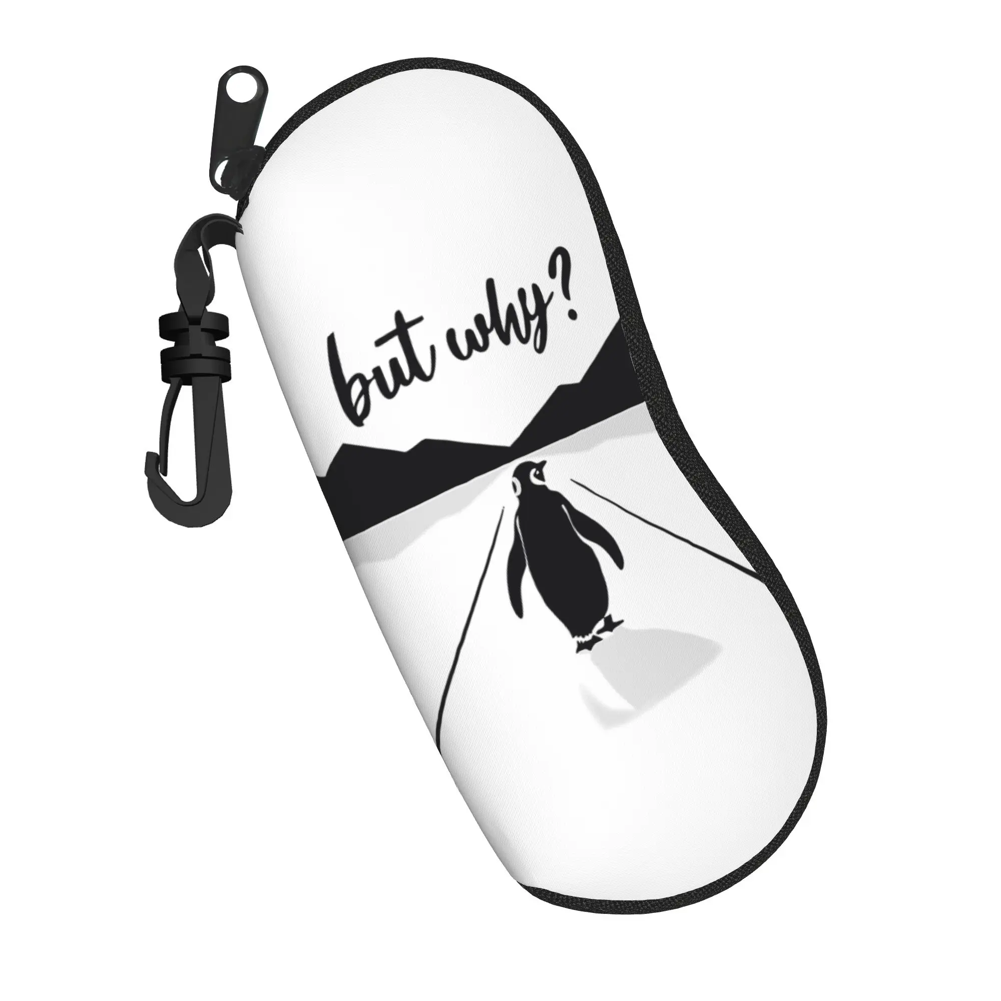 

But Why Nihilist-Penguin Meme Accessories Glasses Case for Girl Printing Zipper Sunglasses Storage Box Protector Glasses Box