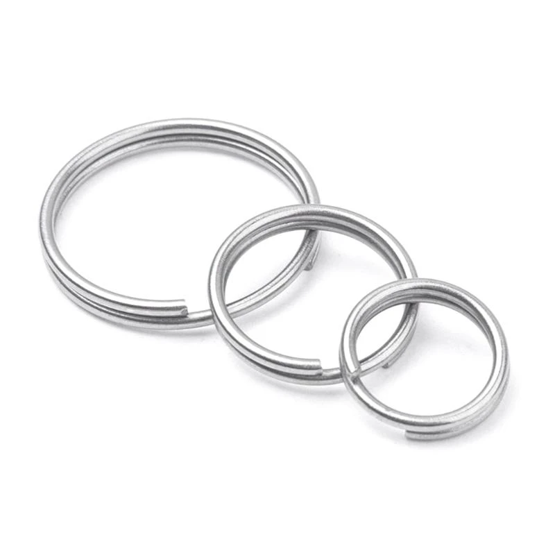 

9Pcs Portable Titaniums Alloy Rings Split Rings Outdoor Small Tool Rings
