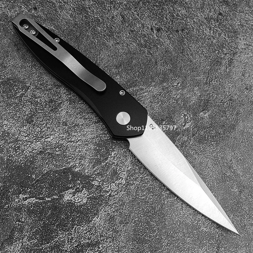 HUAAO 3407 Tactical Folding Knife D2 Blade Black T6 Aluminum Handle Self Defense Outdoor EDC Camping Hunting Knives Tool