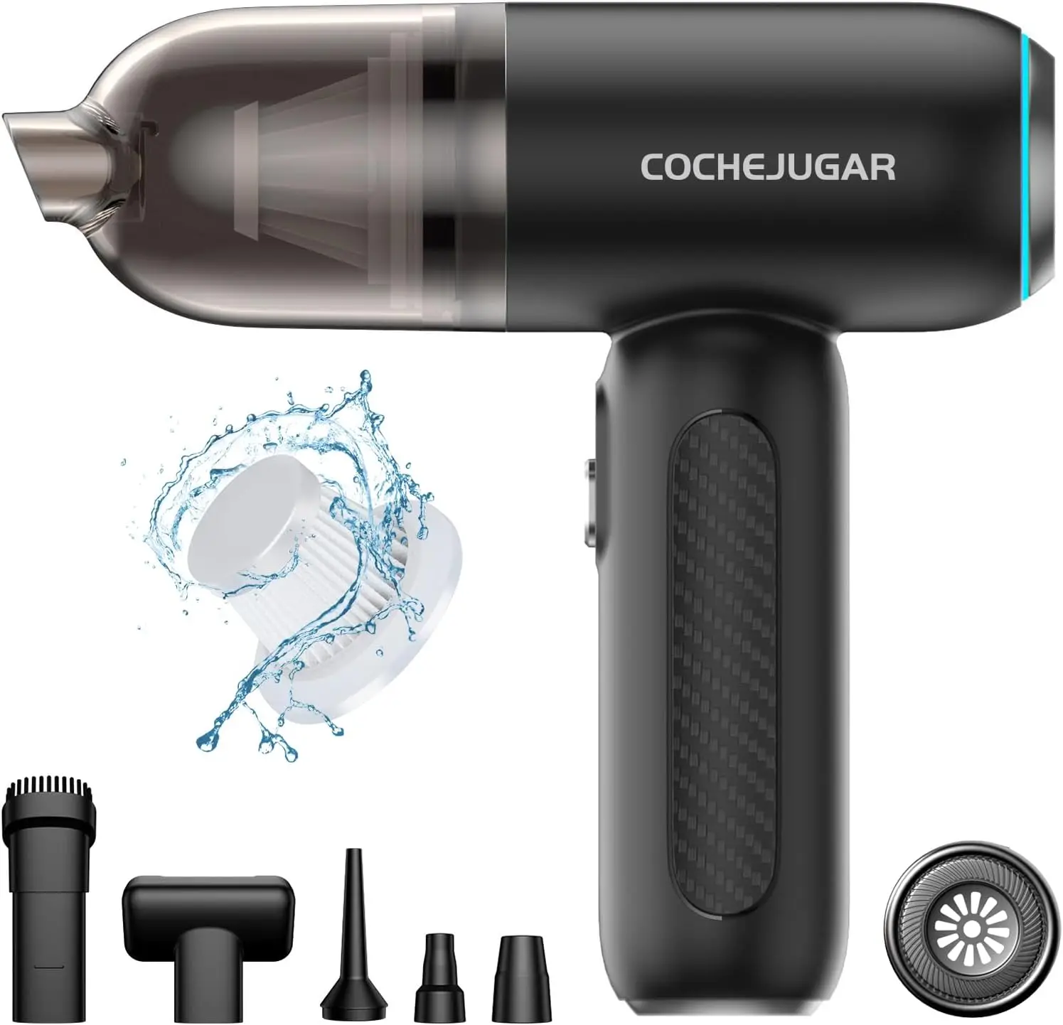 

Cordless Handheld Vacuum 18KPA, 4-in-1 Magnetic with LED Light, 30Min Runtime, Type C Fast Charging, Low Noise for Car & Keyboar