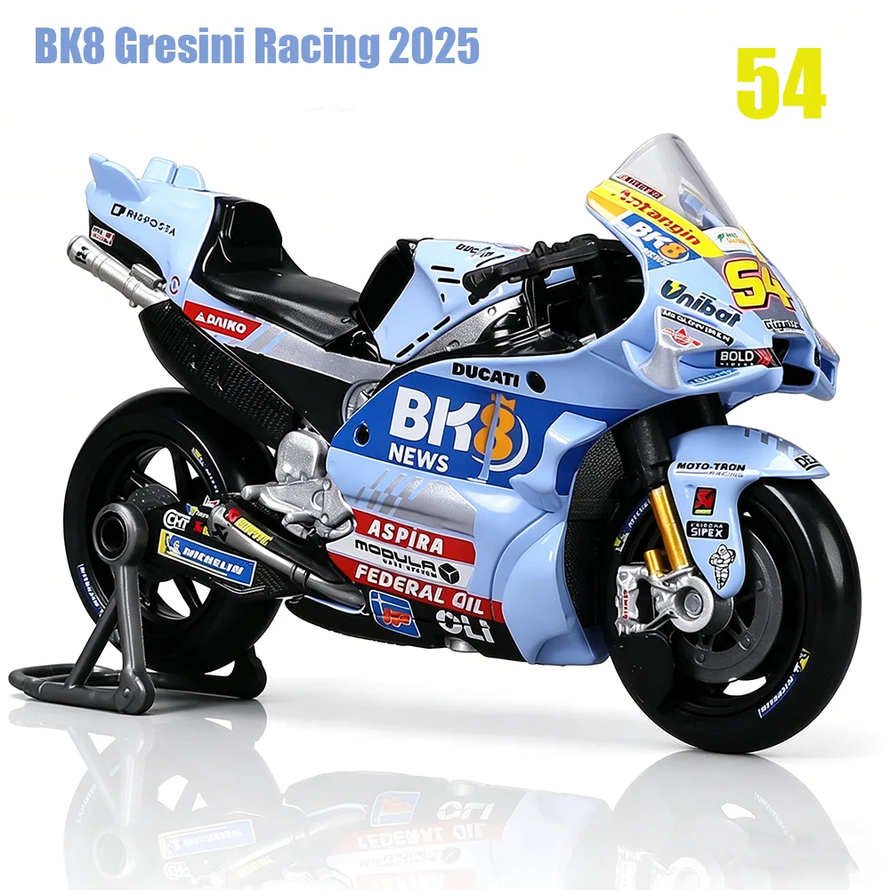 Maisto 1:18 2025 BK8 Gresini Racing Ducati Lenovo Team Moto GP Druckguss-Motorradmodell Sammlerstück Geschenk Spielzeug