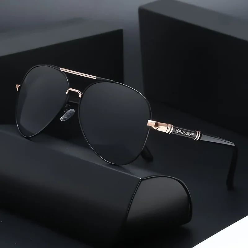 Polarized Sunglasses Men Metail Frame Quality Sun Glasses Brand Design Male Glasses Fishing Driving Goggles UV400 Toadsunglasses