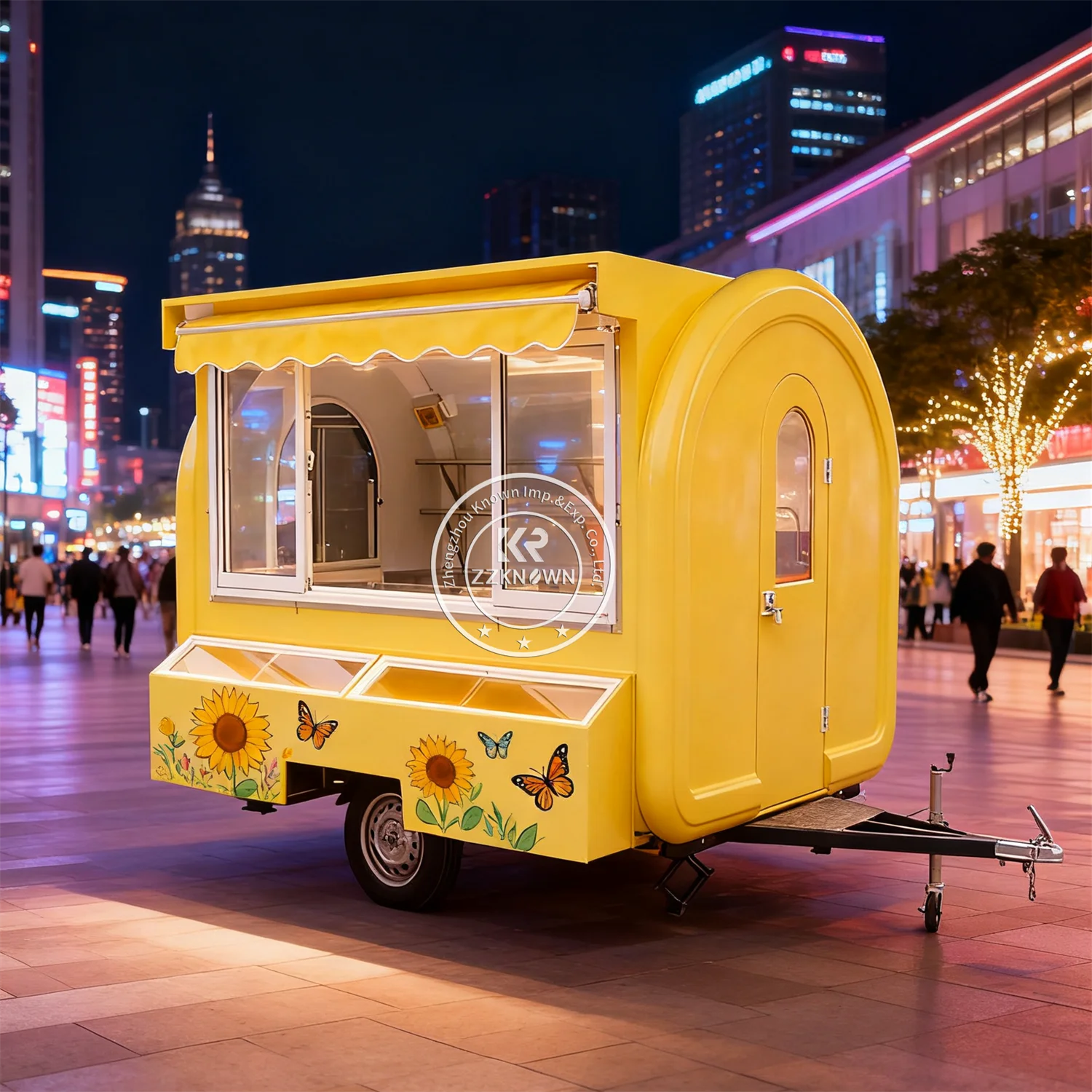 

Coffee Drinks Cart Fast Food Trailer Fully Equipped Pancake Mobile Kitchen Trailer Concession Food Truck with Full Kitchen