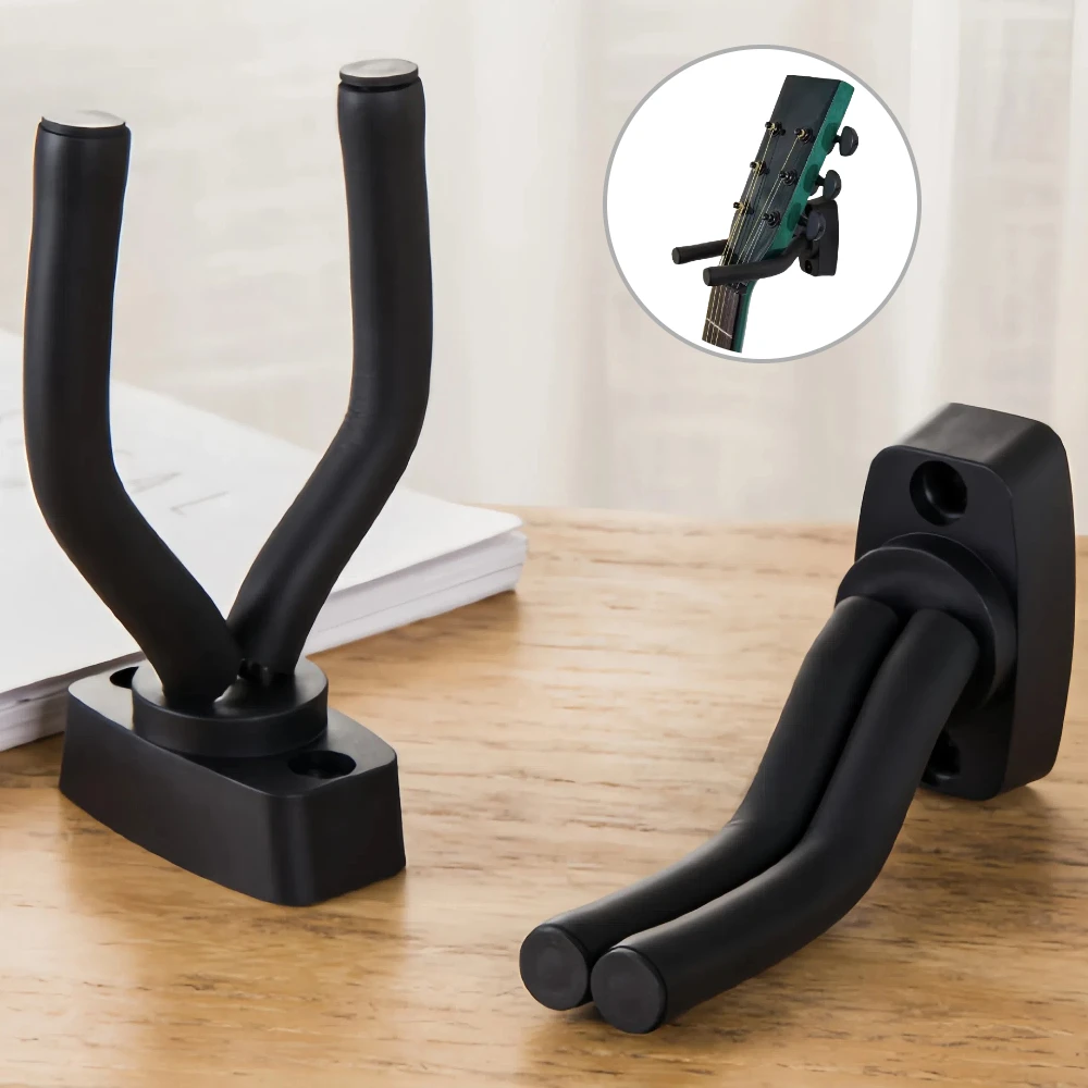 Immagine 5: 2/4 pezzi versatile gancio per chitarra con viti supporto per montaggio a parete supporto per gancio staffa per rack accessori per chitarra display basso ukulele