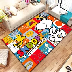 Cartoon Snoopy Printed Carpet Yoga Living Room Children's Crawling Living Room Area Rug Area Washroom Floor Mat Game Rugs Tapis