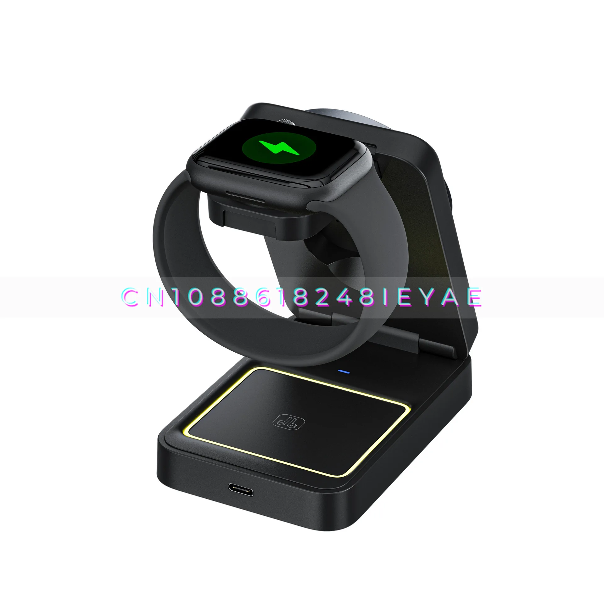 New Foldable Magnetic Three-in-one Wireless Charger 15W Fast Charging Multi-function Mobile Phone Holder