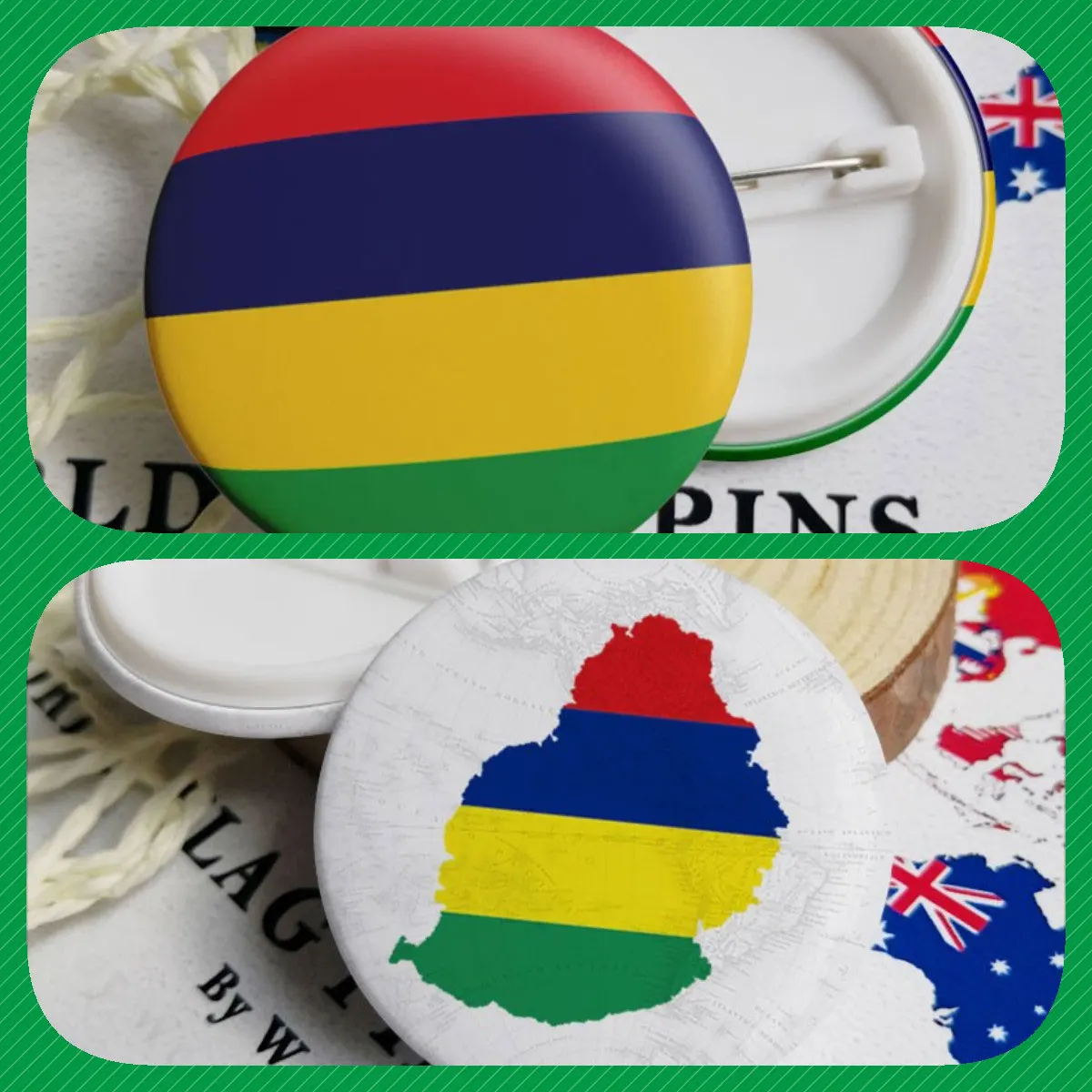 Broches de emblema nacional de la bandera del mapa de la República de Marruecos, insignias, alfileres de solapa