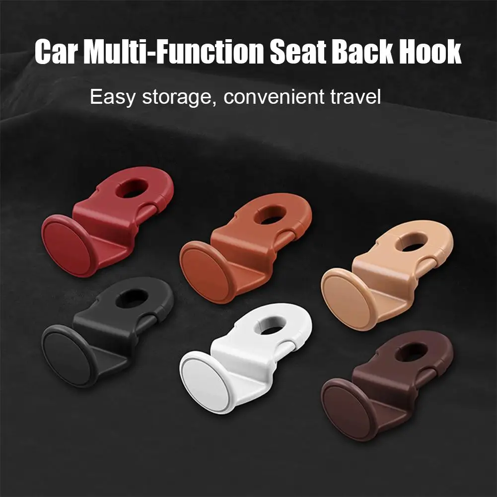 

No Scratch Car Headrest Hooks, Heavy Duty Back Seat Hanger for Food Bag Purse, Invisible Rear Car Organizer Storage Solution