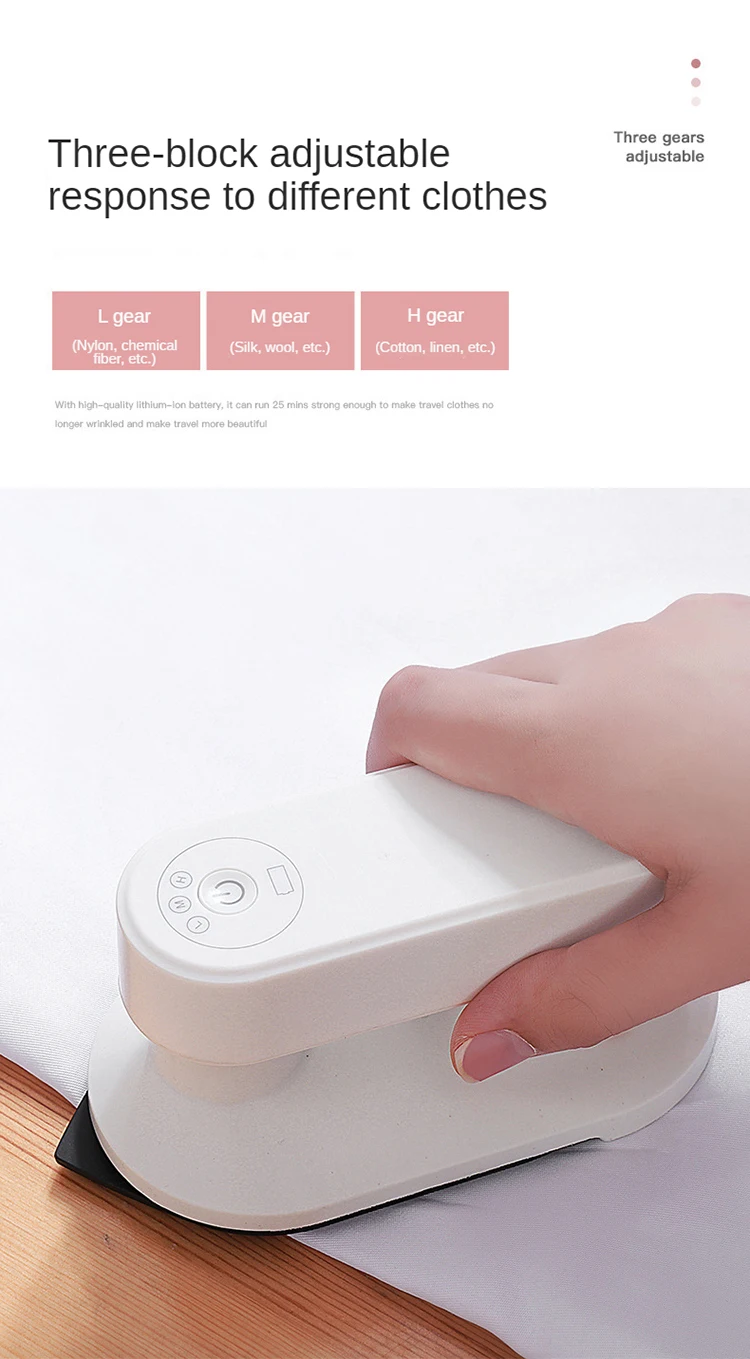 مكواة ملابس صغيرة لاسلكية قابلة لإعادة الشحن للسفر، مكواة صغيرة محمولة باليد، مكواة بخار كهربائية رطبة وجافة