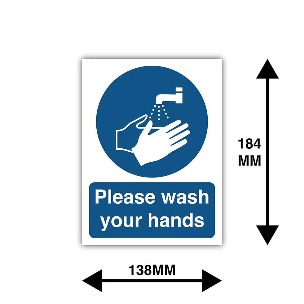 Unique Hand-cleaning Labels Portable Waterproof Paster For Wall