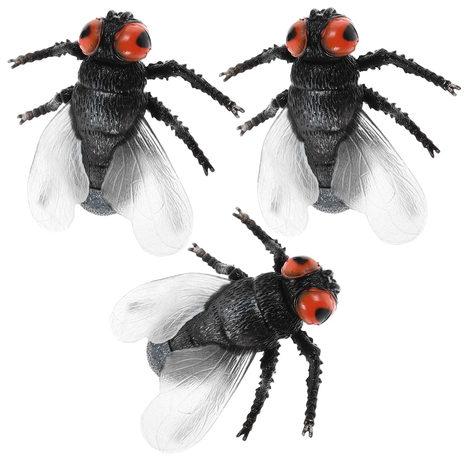 

3Pcs Realistic Fly Insect Educational Props Early Learning Nature Exploration Simulation Bug Figures for Classroom Science
