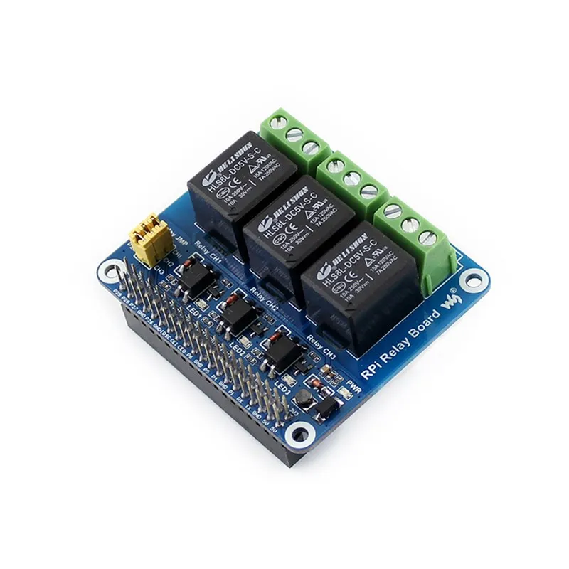 5V 3 Channel Relay Expansion Board for Raspberry Pi 5 4B/3B+/3B Strong Electricity 3 Way Relay Controls Module for Smart Home