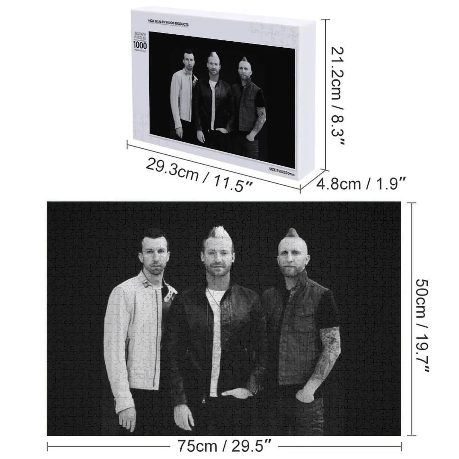 พัซเซิลจิ๊กซอว์ลายเทาส์ฟุตครัช 3 สมาชิก ดีไซน์เท่ๆ ของเล่นแบบกำหนดเองสำหรับเด็กและผู้ใหญ่
