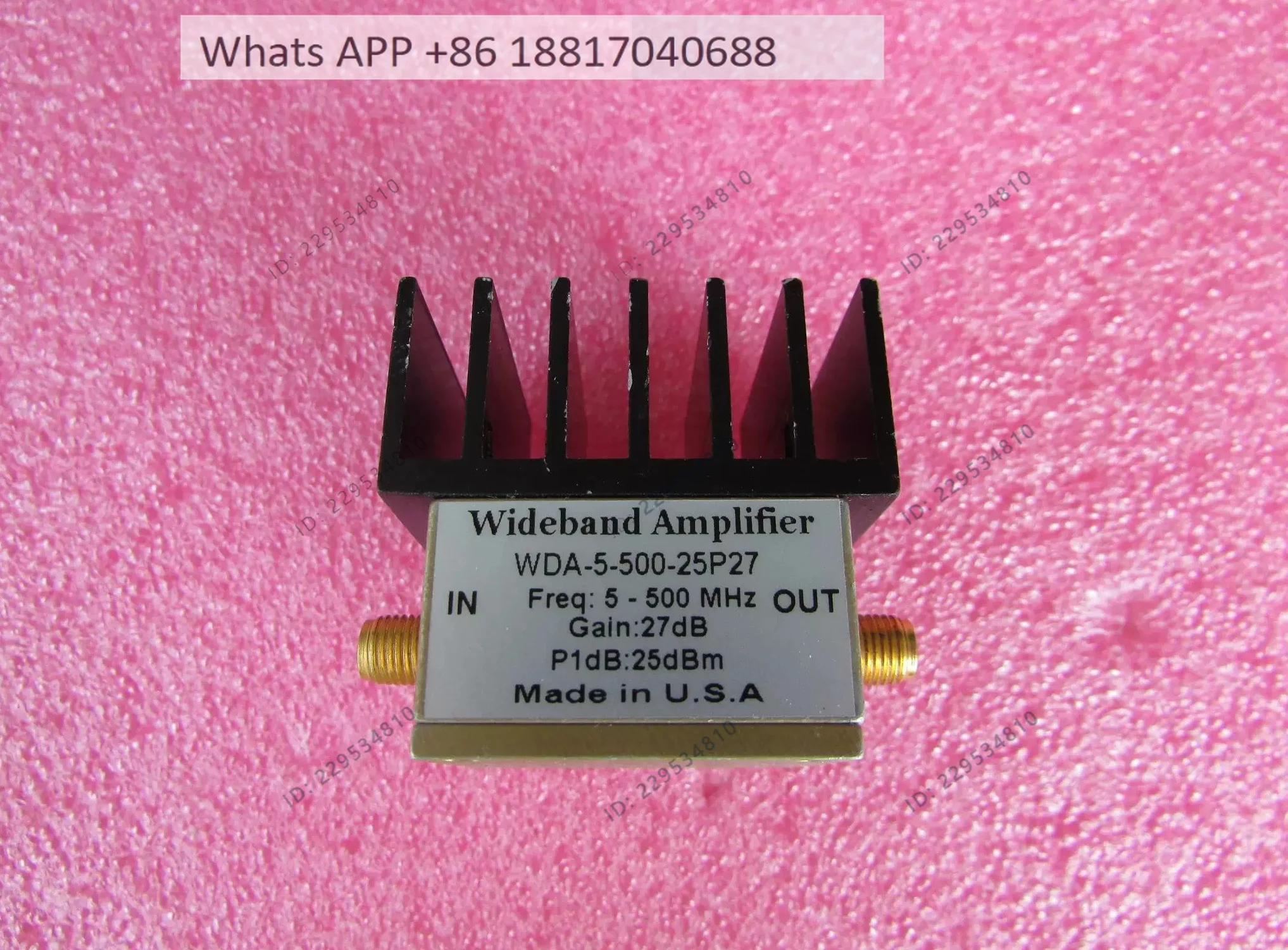 5-500MHz 27dB 25dBm SMA Microwave Low Noise Amplifier