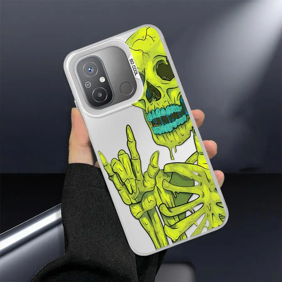 Super Cool Skull Phone Case for Xiaomi Redmi Note 12 13 14 Pro Plus 10 11 Pro 11s 10s Soft Cover #6