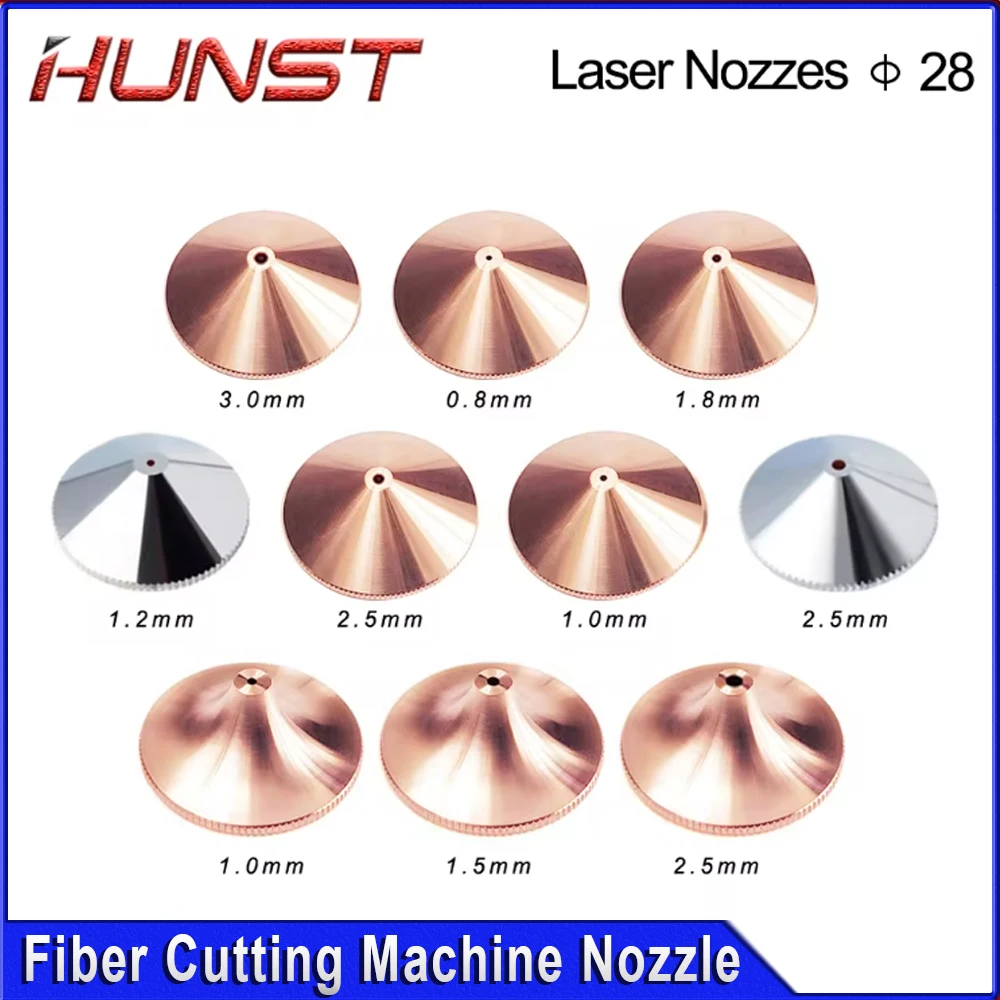 HUNST 10 قطع Raytools فوهة ليزر طبقة واحدة ومزدوجة قطرها 28 مللي متر قطر 0.8-4.0 رأس قطع الألياف المناسب