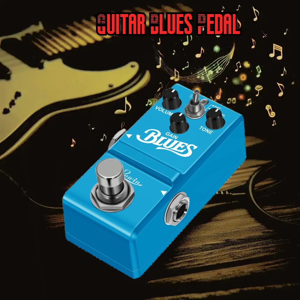 Rowin Nano Mini Blues Overdrive Guitar Effect Pedal Blues Drive Classic Blues Tone Full Metal Case Super Tiny True Bypass