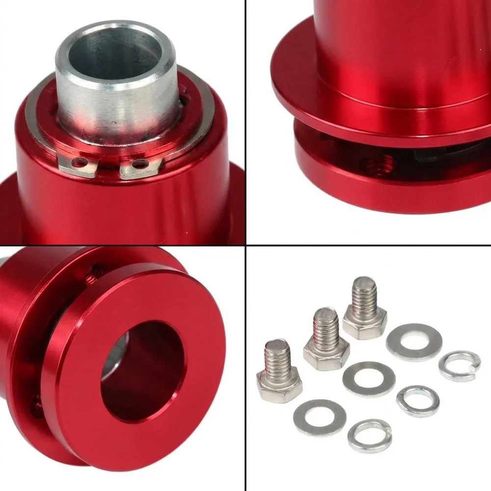 360 Degree for Quick Release Hub Adapter for 3-Bolt Steering Wheels Lightweight Aluminum Alloy Construction for Track Use