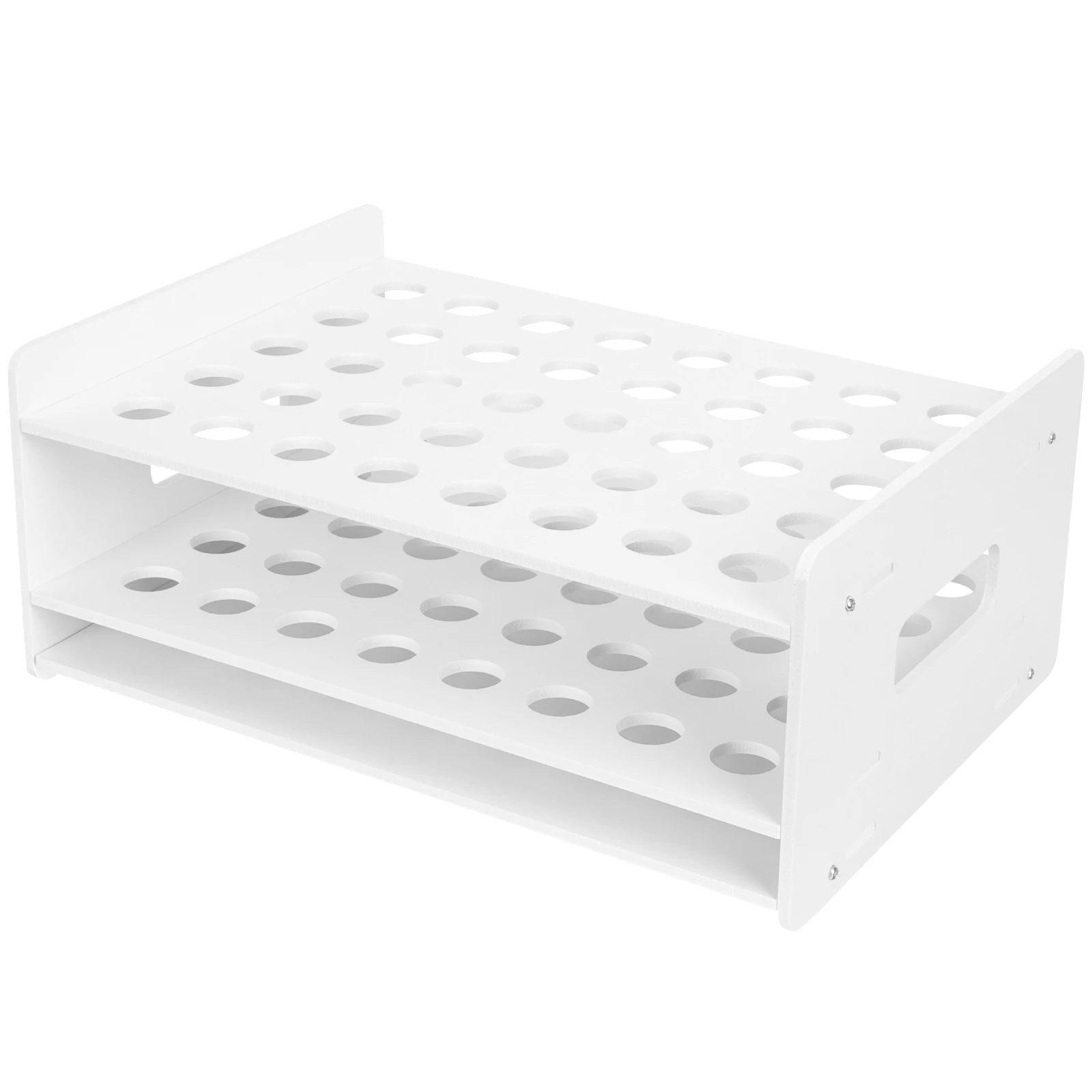 40 ثقوب مقص خشبي التخزين المنظم حامل مكتب لوازم الفن أنبوب اختبار عرض مقص خشبي رف مكتب تنظيم الرف #5