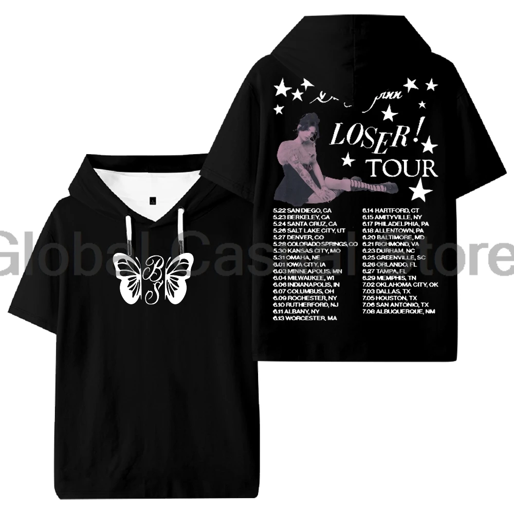 بيلي سبين لوزر تور 2025 ميرش مقنعين تي شيرت للجنسين قصيرة الأكمام تي شيرت الرجال النساء في الهواء الطلق ملابس الشارع الشهير