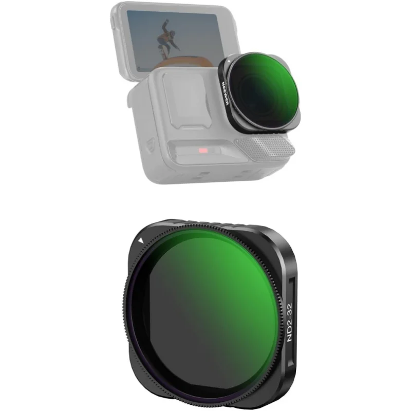 NEEWER Variabler ND-Filter Kompatibel mit Insta360 Ace Pro Insta 360 Ace Pro 2, ND2-32 Action-Kamera-Objektiv Zubehör