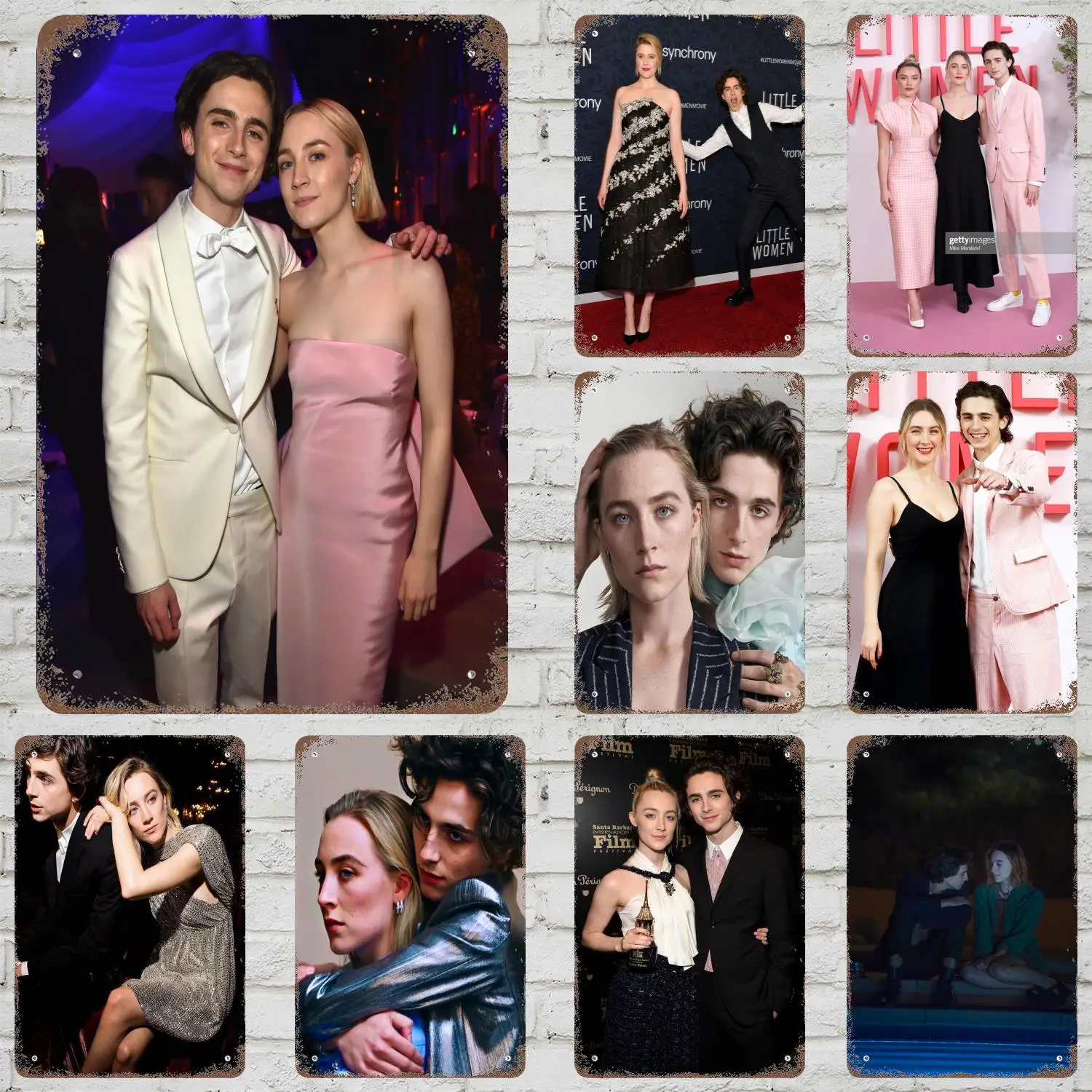 Saoirse Ronan and Timothee Chalamet металлические вывески настенный декор жестяные вывески Капитан металлический плакат Декор для бара, паба, клуба, украшение стены