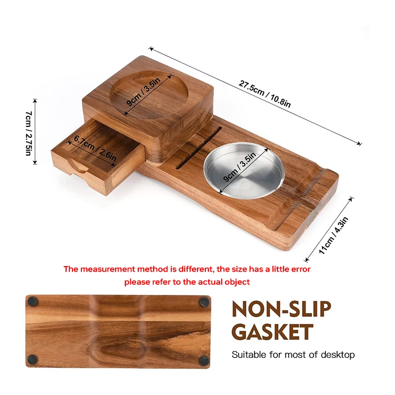 2025 New Wooden Cigar Ashtray Beverage Solid Wood Coaster Whiskey Tray Cigar Holder Cigar Box