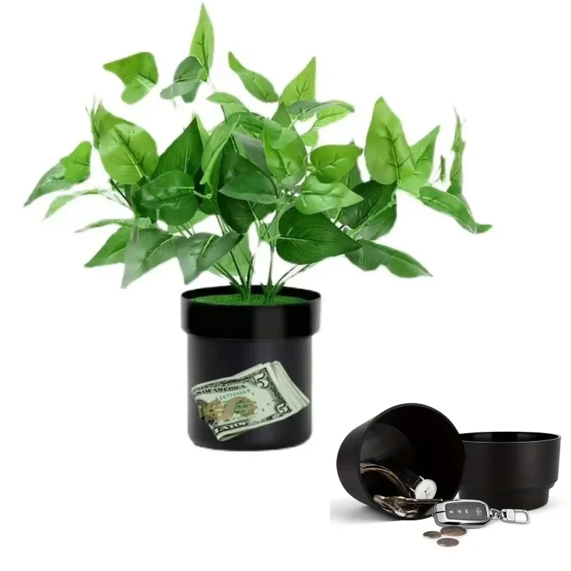 Large Flower Pot Hidden Safe Lock Box Money Storage Room Keys Valuables Secret Storage Box