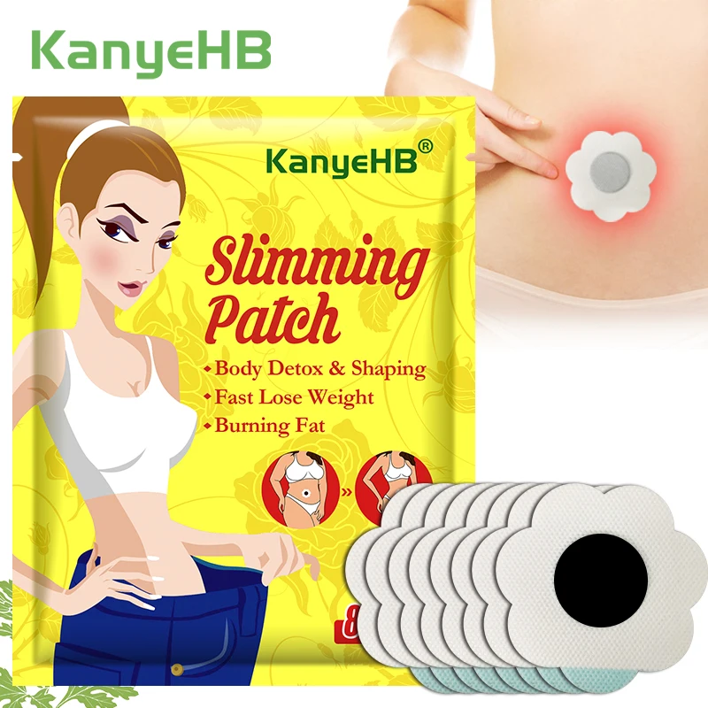 

8Pcs=1Bag Body Shaping Slimming Stickers Waist Losing Weight Detox Navel Slim Herbal Patches Burning Fat Slimming Product W012