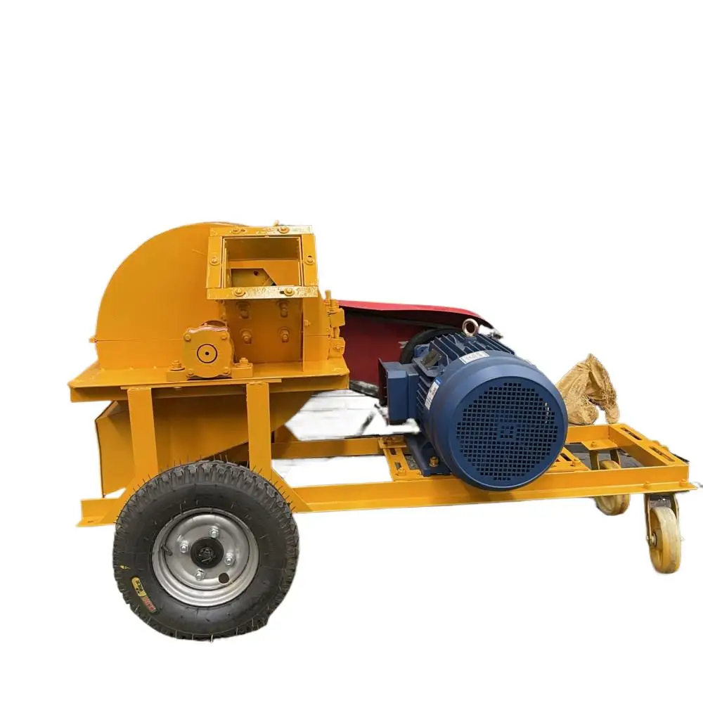 Industrial Crushing Wood Branches Log Wood Chipper Machine  Multi-function Electric Motor Opreted Wood Shredding Machine