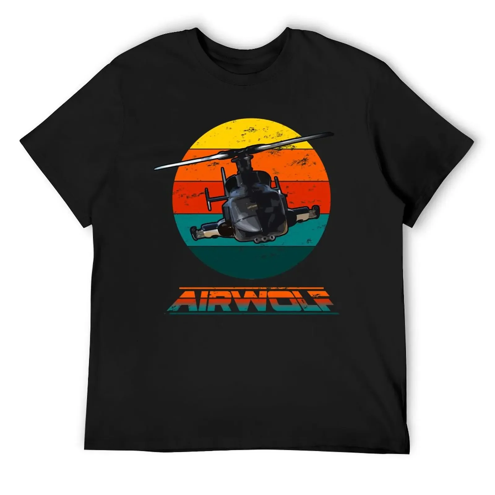 Airwolf Sunset 1980S Retro T-Shirt customs vintage graphic tee tees boys whites mens graphic t-shirts pack