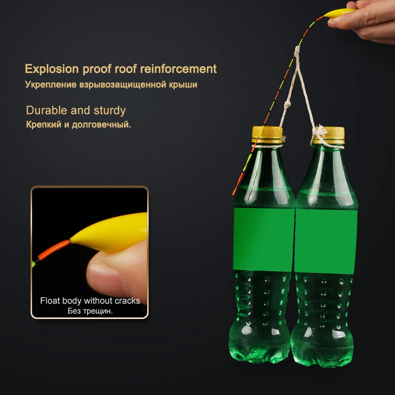 1Piece Composite Nano Float+1 Bag Hooks Sensitive Spiral Tail Buoy Fresh Water Vertical Fishing Float Accessories Tools Tackle