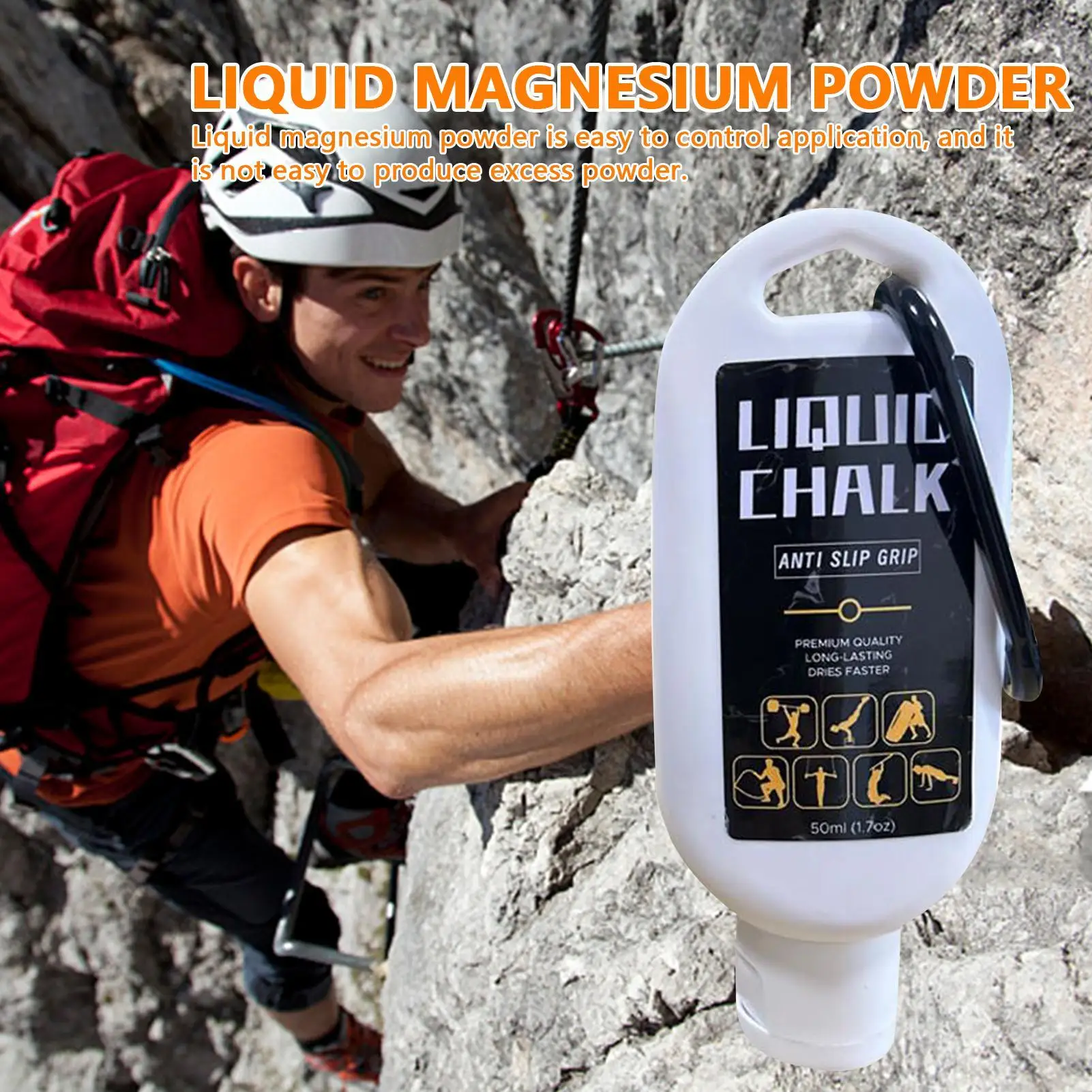 50 مللي الرياضة LiquidChalk مسحوق المغنيسيوم اللياقة البدنية رفع الأثقال عدم الانزلاق كريم قبضة رفع الأثقال تسلق الصالة الرياضية
