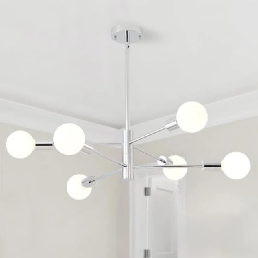 

Sputnik Ceiling Fixture, Modern Chandelier, Mid Century Dining Room Light Fixture, Height Adjustable Chandeliers for Living Roo