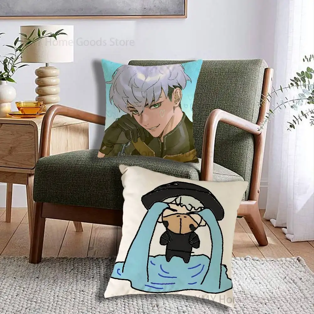 Jetpack Cat Mizuki O-Overwatch Print Throw Pillow Cover Square Cushion Case for Living Room Bedroom Decor